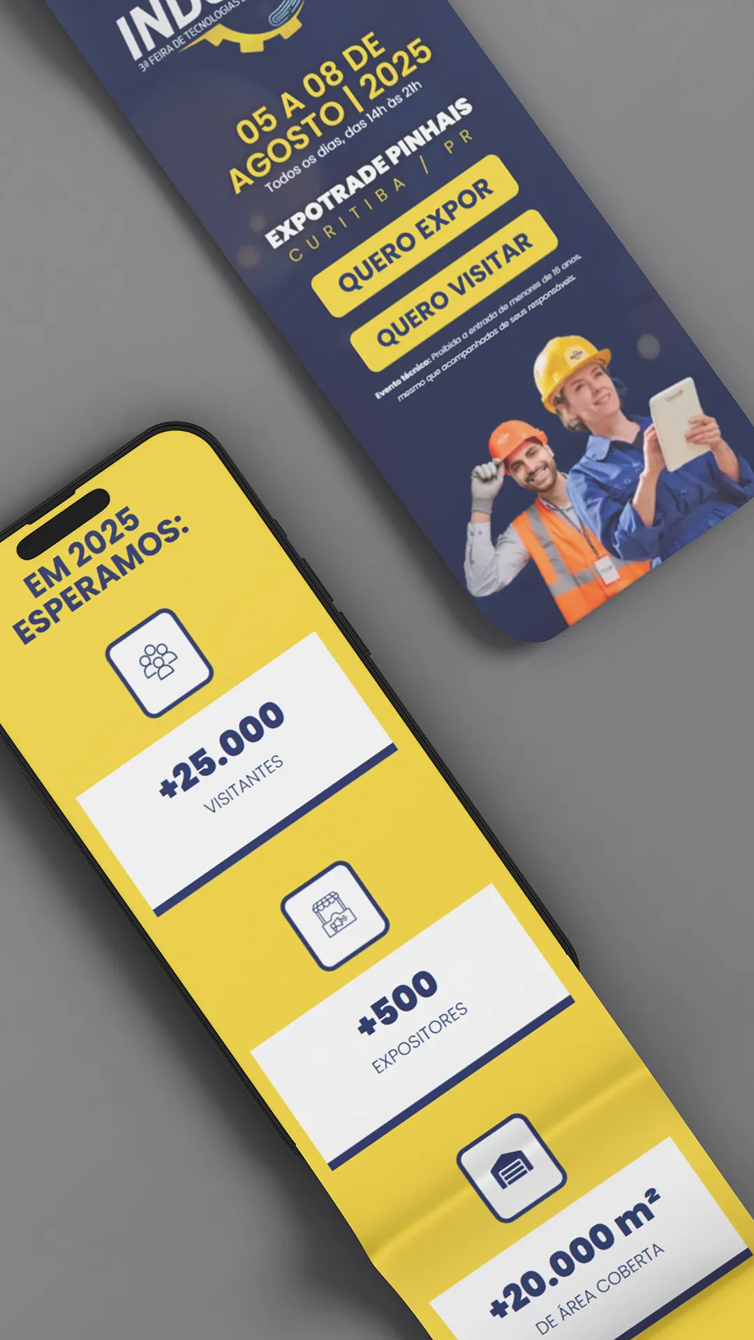 Web design para feiras e eventos: landing page Induspar - Diretriz Feiras