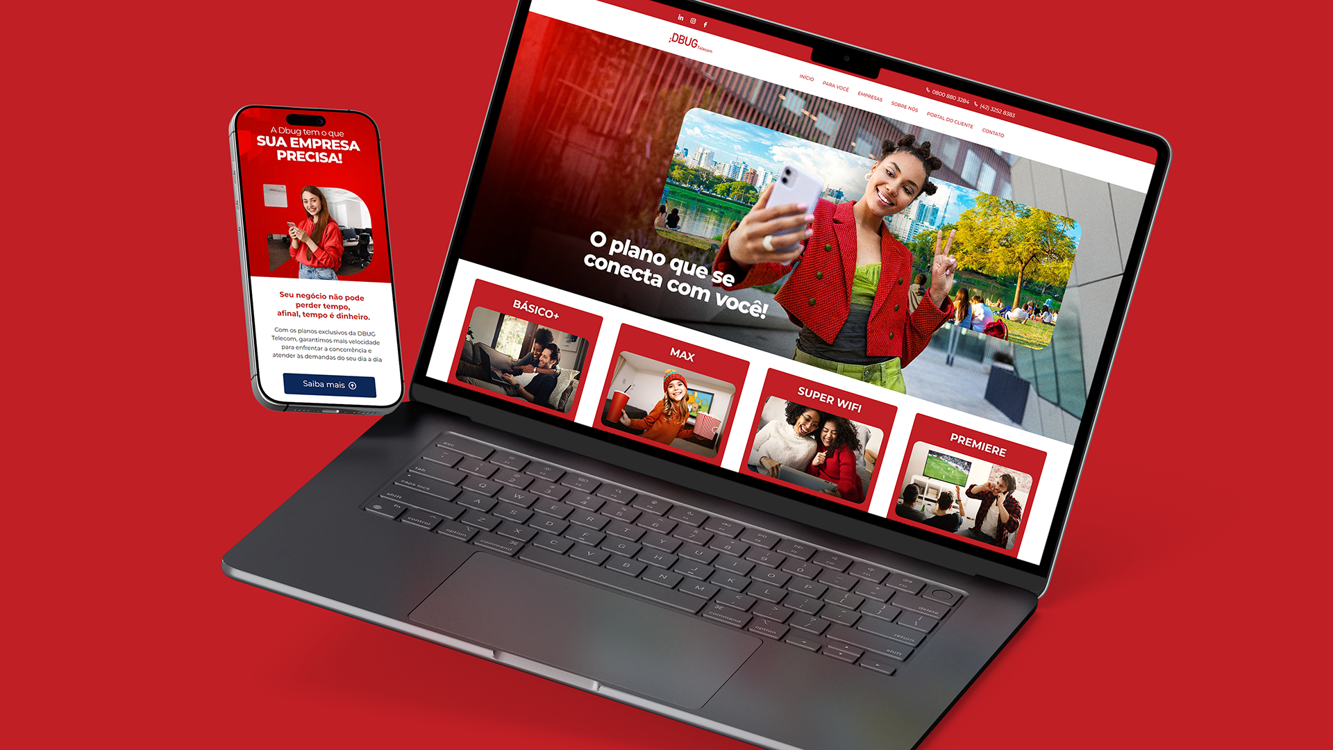 site institucional dbug telecom